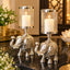 Silver-Plated Elephant Candle Stand