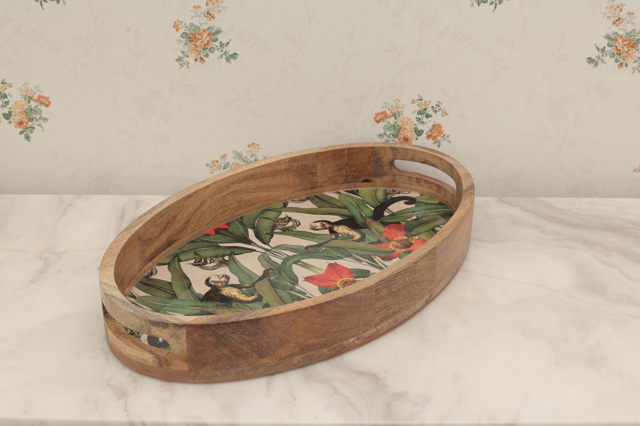 Jungle Frolic Oval Serving Tray