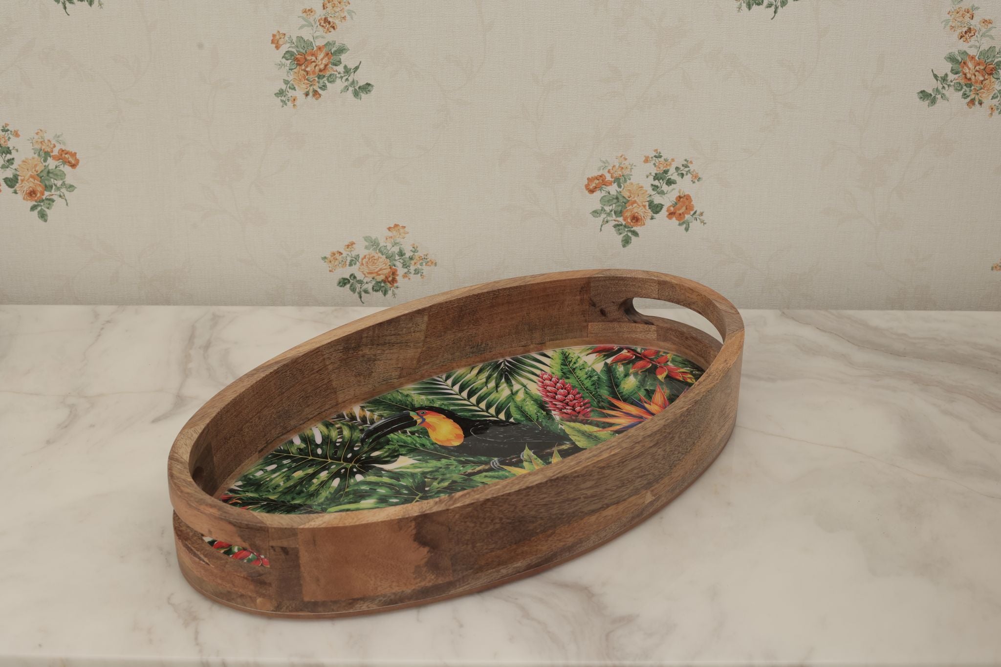 Fern & Feather Oval Serving Tray Secondary image