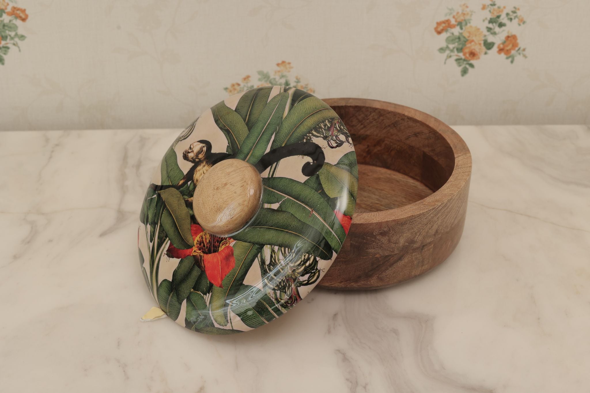 Jungle Frolic Round Wooden Box with Lid Secondary image