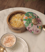Island Blush Round Wooden Box with Lid