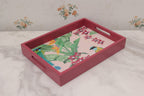 Set of 3 Wooden Rectangular Serving Trays