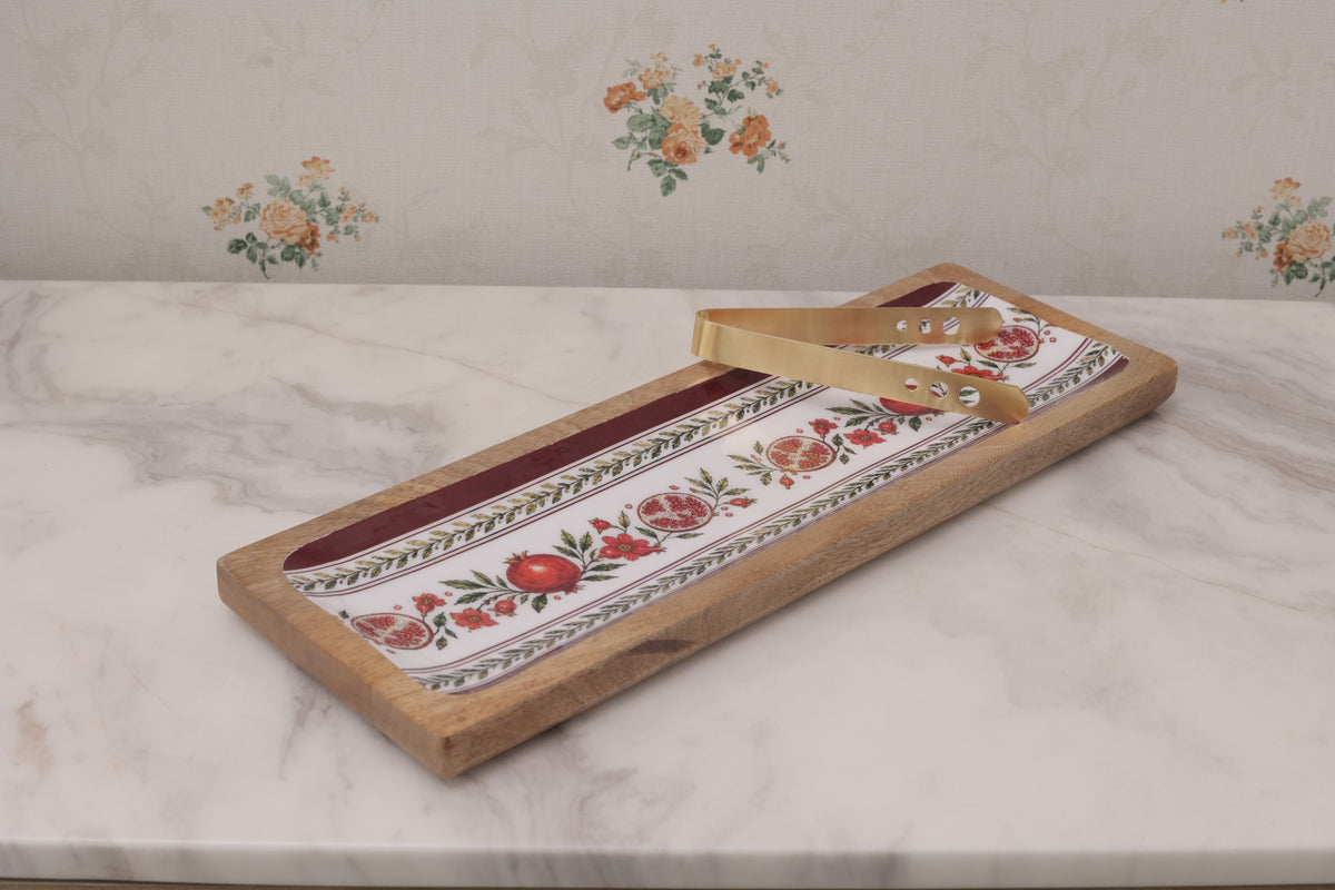 Anaar Ki Chhaon Serving Platter with Brass Tongs Main image