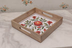 Set of 3 Wooden Rectangular Serving Trays