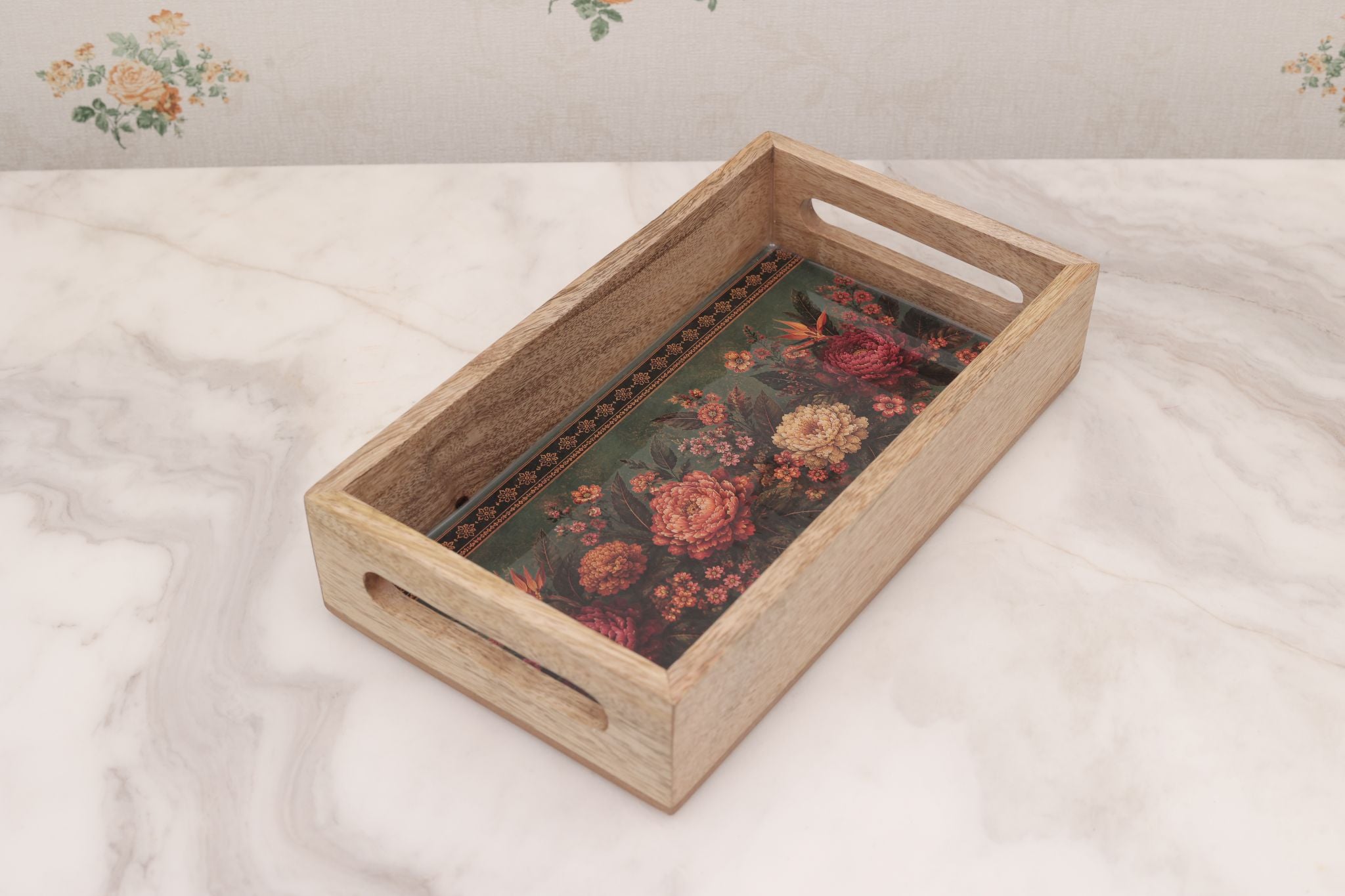 Midnight Safari Set of 3 Wooden Rectangular Serving Trays Secondary image