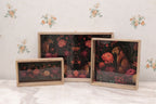 Set of 3 Wooden Rectangular Serving Trays