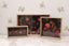 Midnight Safari Set of 3 Wooden Rectangular Serving Trays