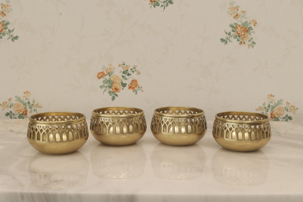 Gold Plated Votives, Set of 4 Main image