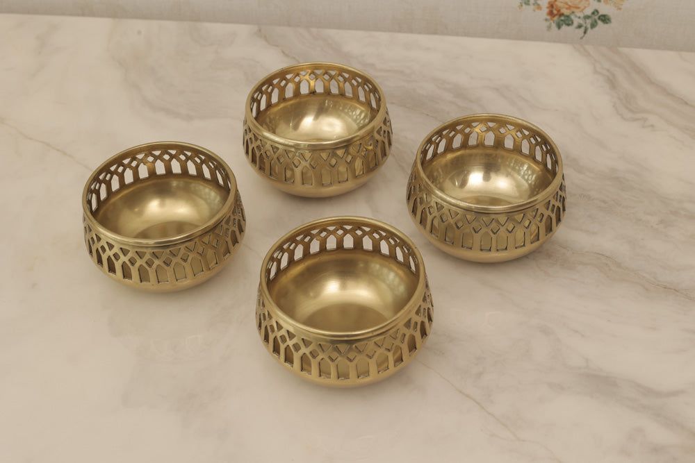 Gold Plated Votives, Set of 4
