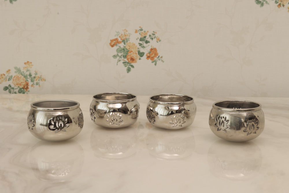 Silver Plated Floaters, Set of 4