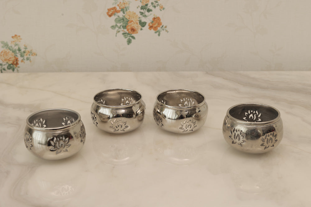 Silver Plated Floaters, Set of 4