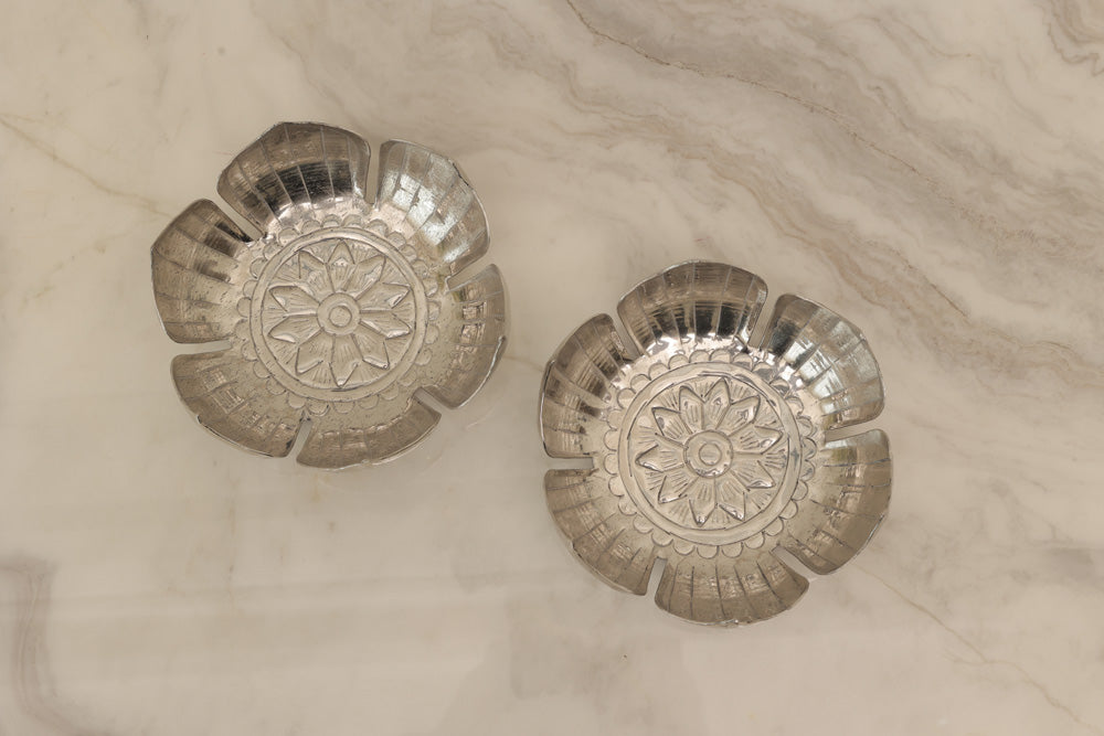 Silver Plated Mini Urlis, Set of 4