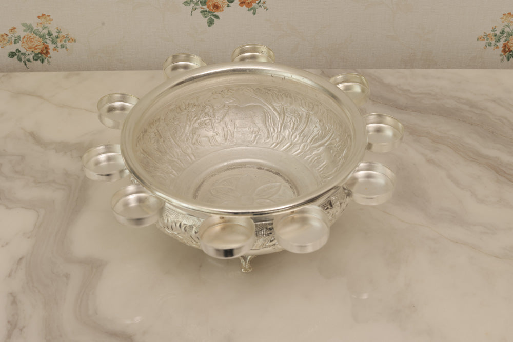Pichwai Silver-Plated Urli
