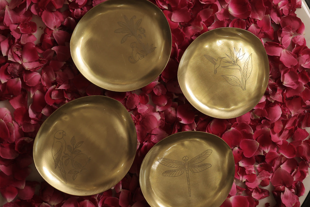 Brass Coaster/Tapas plates (Set of 4)