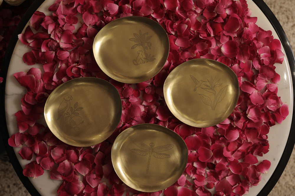 Brass Coaster/Tapas plates (Set of 4)