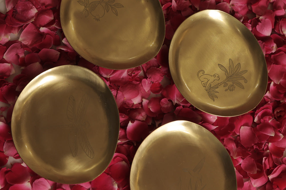 Brass Coaster/Tapas plates (Set of 4)