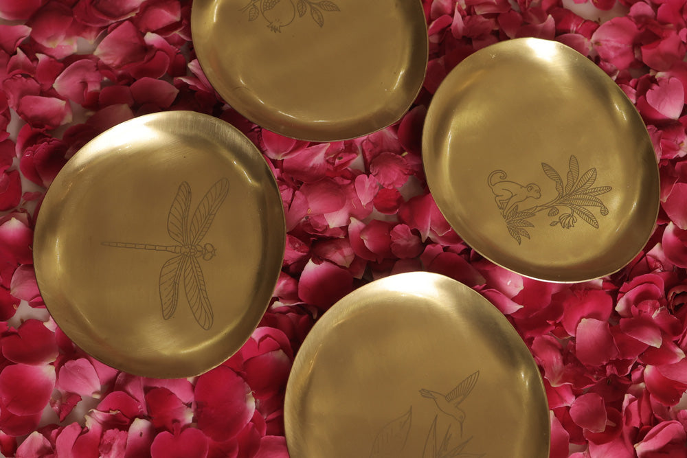 Brass Coaster/Tapas plates (Set of 4)