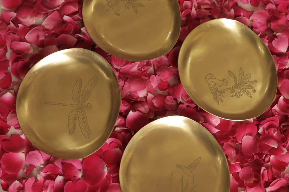 Brass Coaster/Tapas plates (Set of 4)