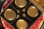 Brass tapas plate & Brass tea spoons Gift box