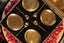 Brass tapas plate & Brass tea spoons Gift box