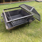 Firepit 37 Inch Outdoor With Mesh Guard