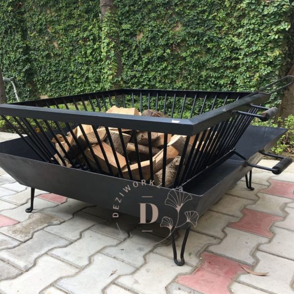 Firepit 37 Inch Large Square Outdoor Set(Bonfire)