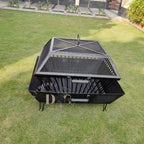 Firepit 37 Inch Outdoor With Mesh Guard