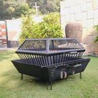 Firepit 37 Inch Outdoor With Mesh Guard