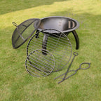 Firepit 24 Inch Outdoor With Mesh Guard - (Bonfire)