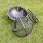 Firepit 24 Inch Outdoor With Mesh Guard - (Bonfire)