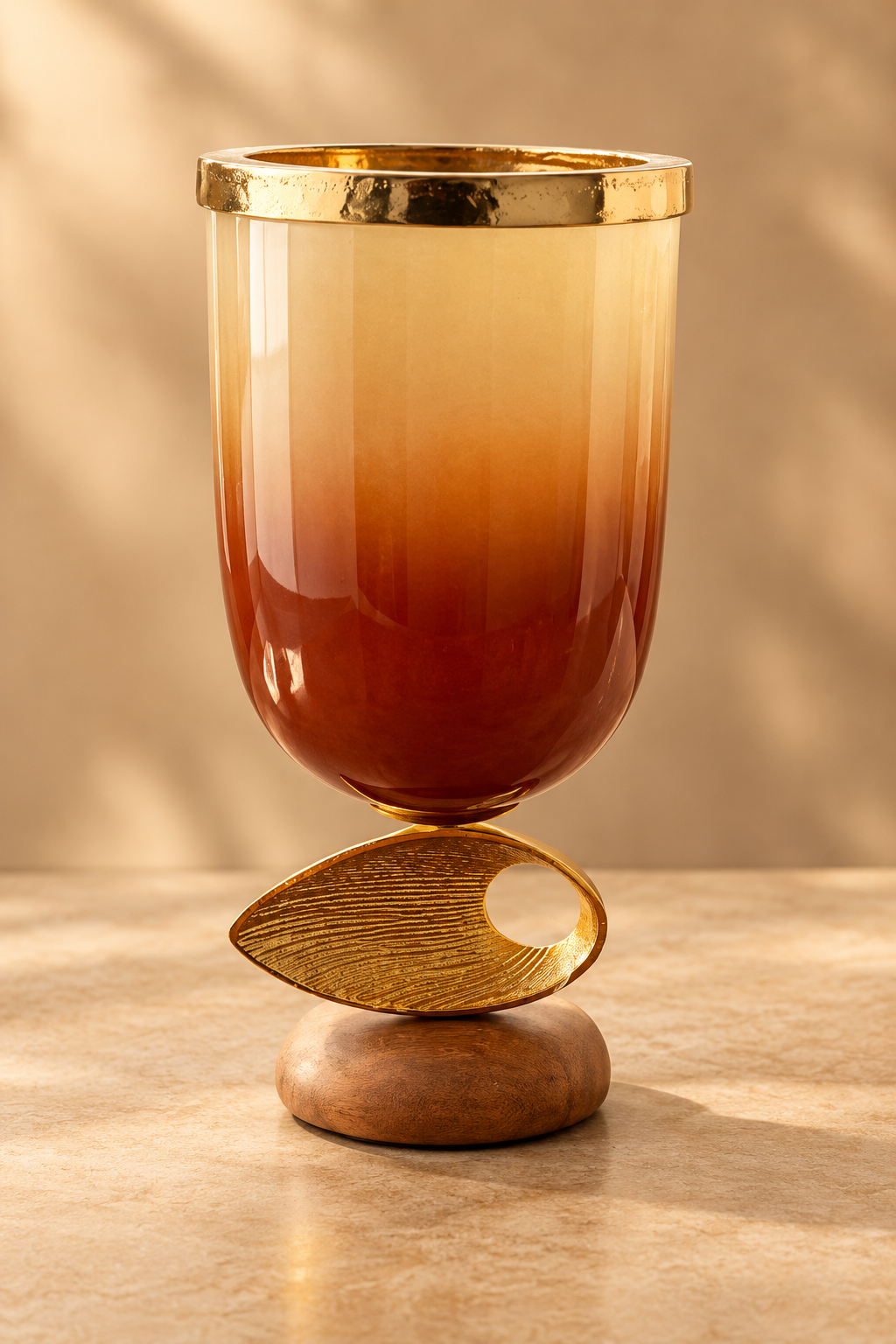 Almond candle decor 13"