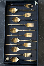 Brass Dinner Spoon and Fork Set | 6 Each