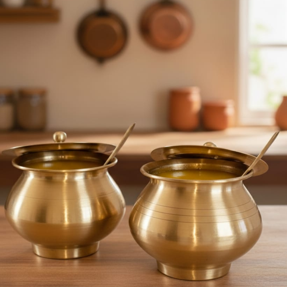 Brass Ghee Pot