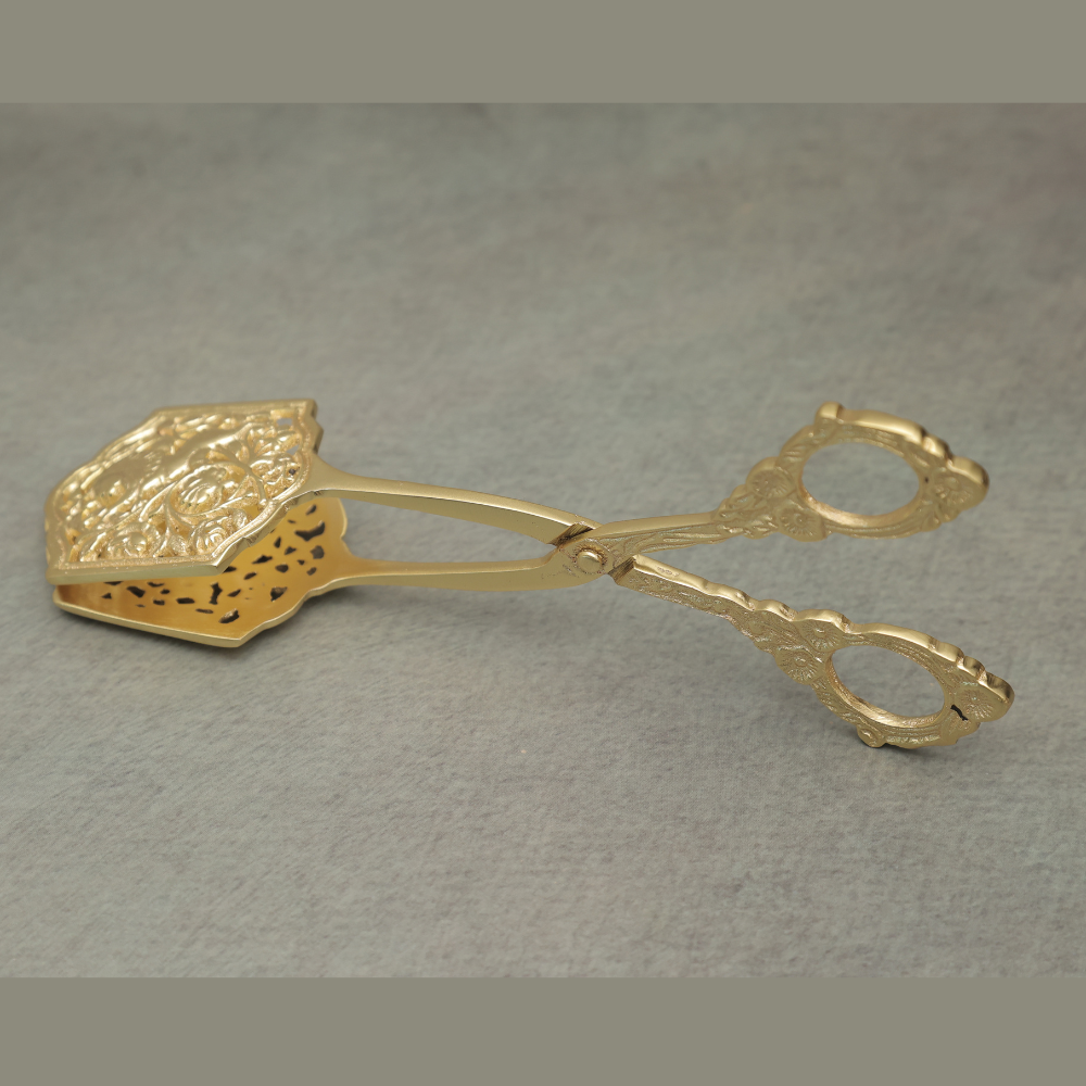 Brass Gold-Plated Tongs