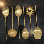 Brass Serving Spoon Set | Set of 6 |