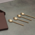 Brass Snack and Dessert Spoon Set | Set of 4