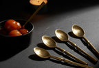 Brass Snack and Dessert Spoon Set | Set of 4