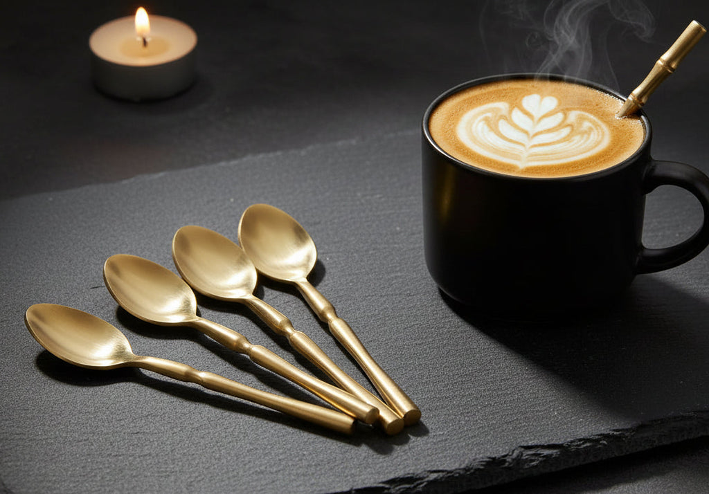 Brass Tea and Coffee Spoon Set | Set of 4