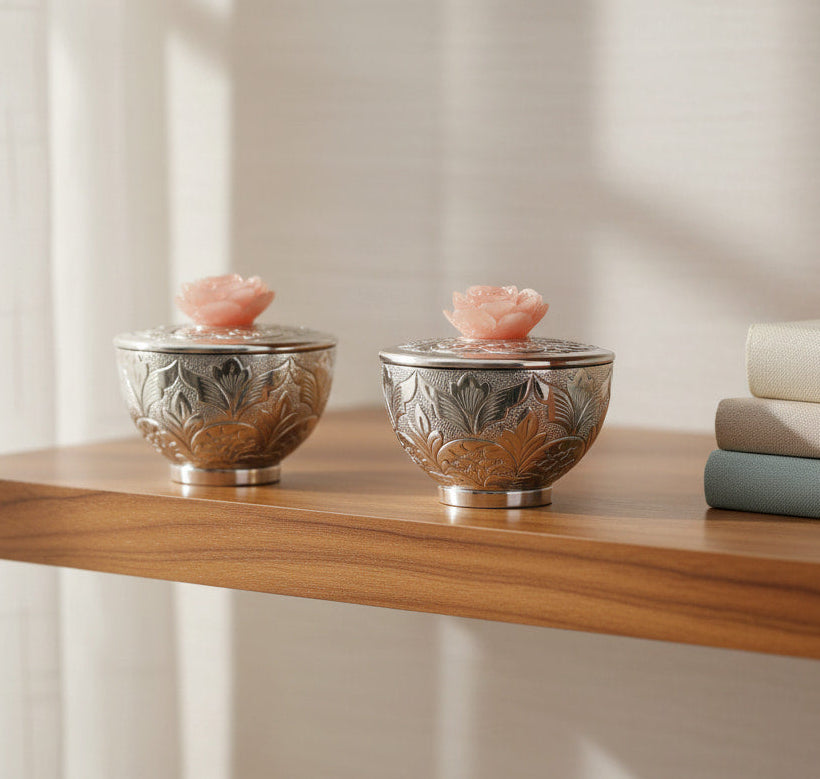Emboss Jar with Rose Lid 3.5inch