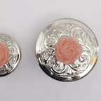 Emboss Jar with Rose Lid 5 inch