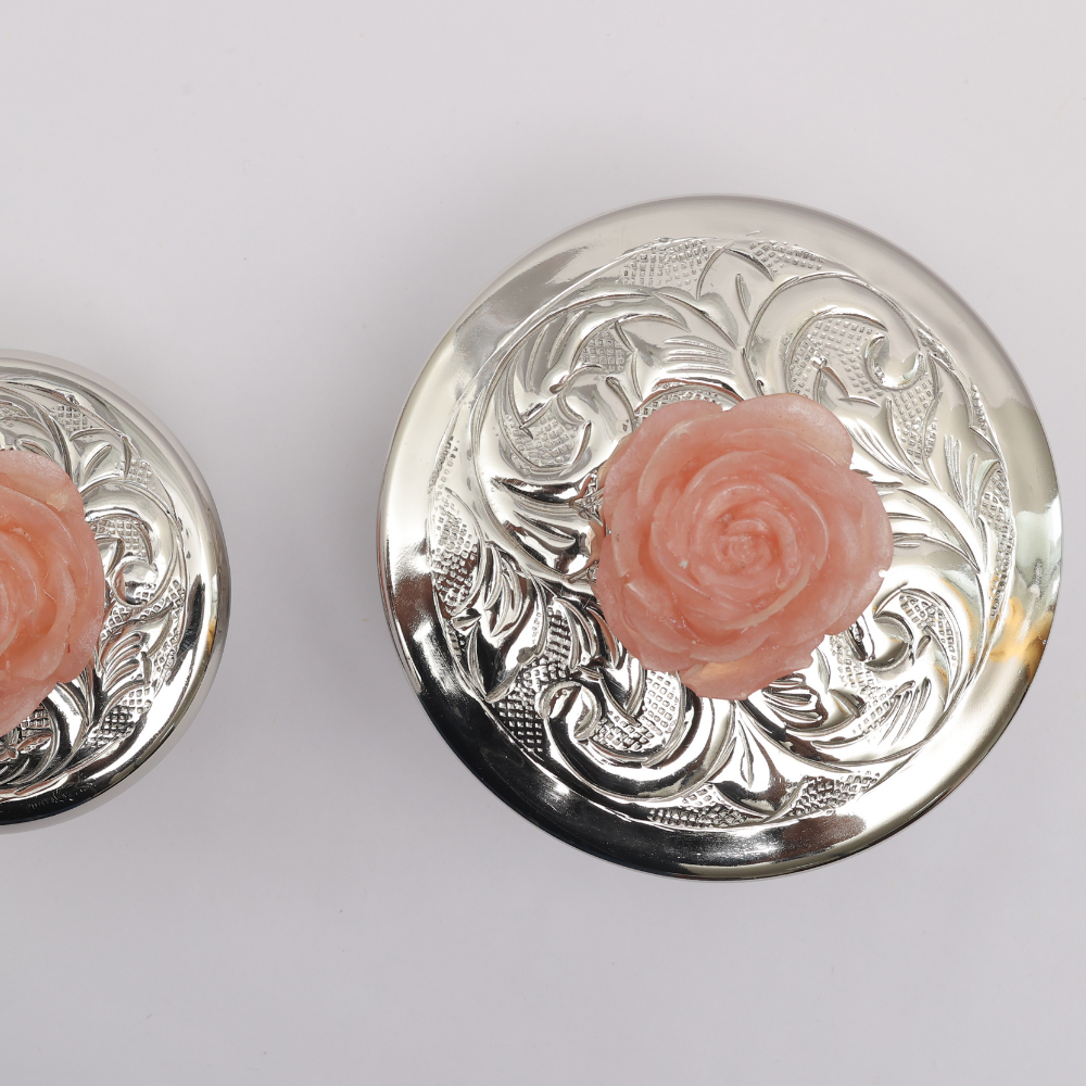 Emboss Jar with Rose Lid 5 inch