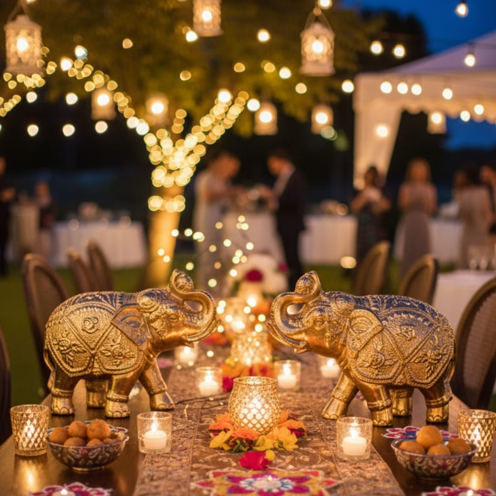 Good Luck Elephant Gold | Set of 2