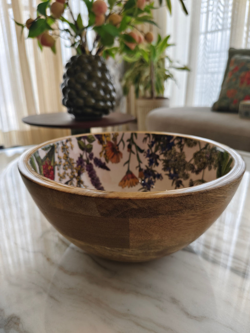Wood Snack Bowl 9 inch