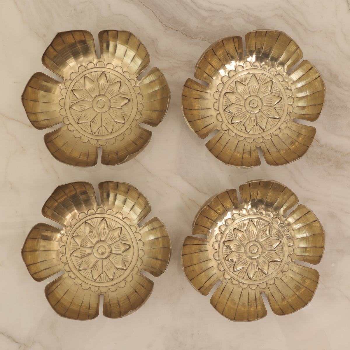Gold Plated Mini Urlis, Set of 4