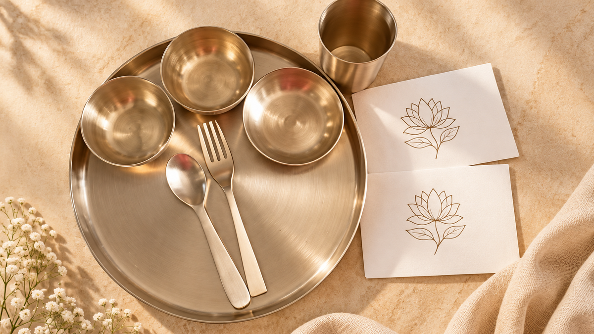 Kansa Plain Thaal Set