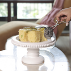 Large Beaded Cake Platter with Pedestal and Dome
