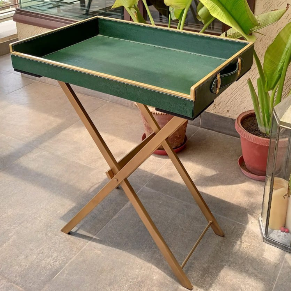 Leatherite Butler Tray Table