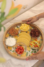 Lemon Wood Round Tray 14 inch