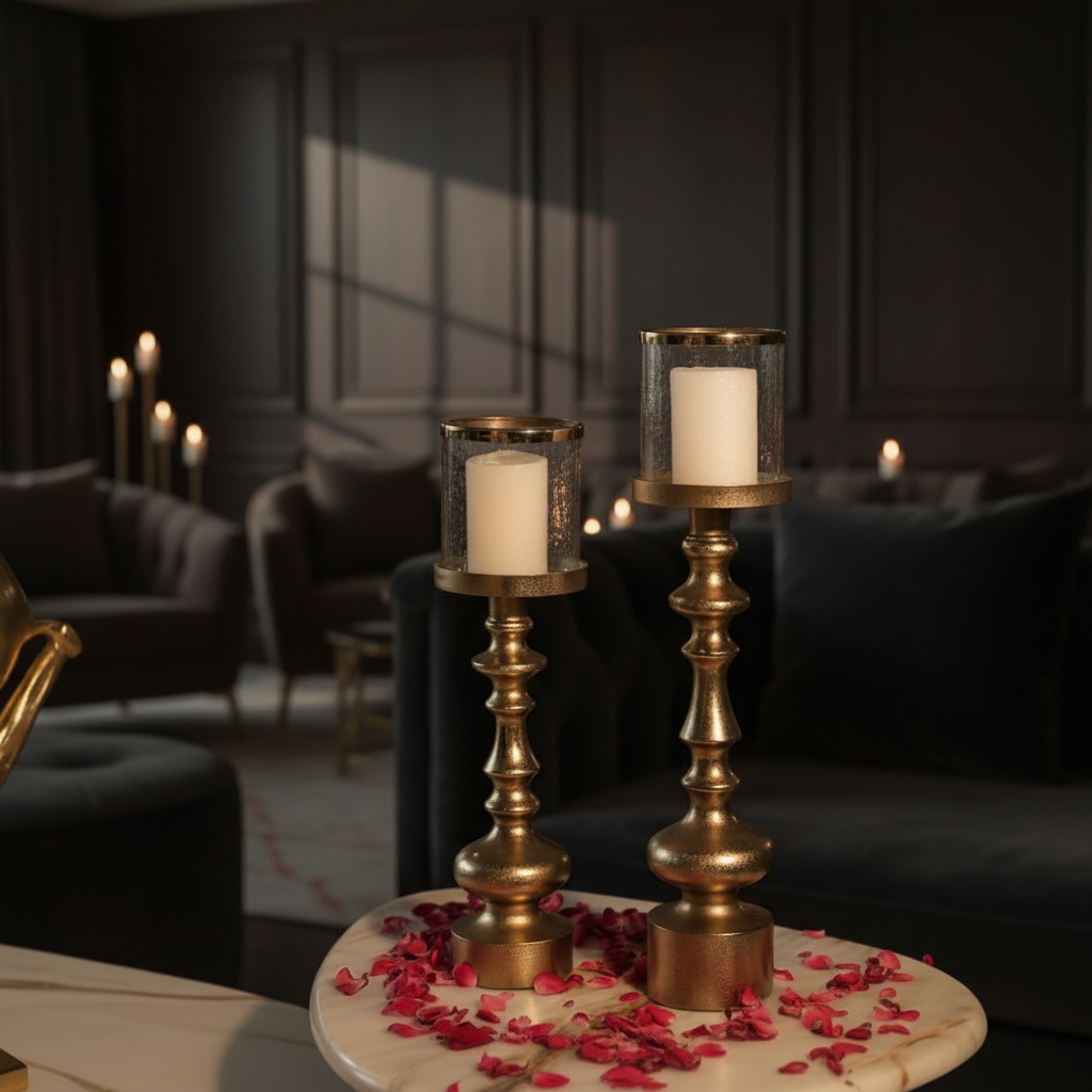 Lumeira Candle Stand | Set of 2