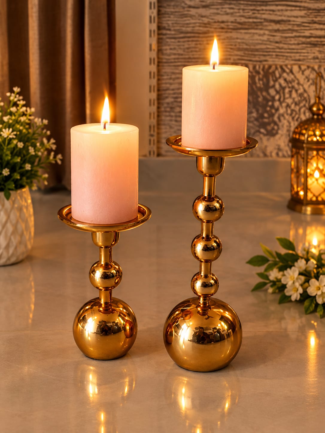 Luxora Candle Stands with Candles, Set of 2 Main image